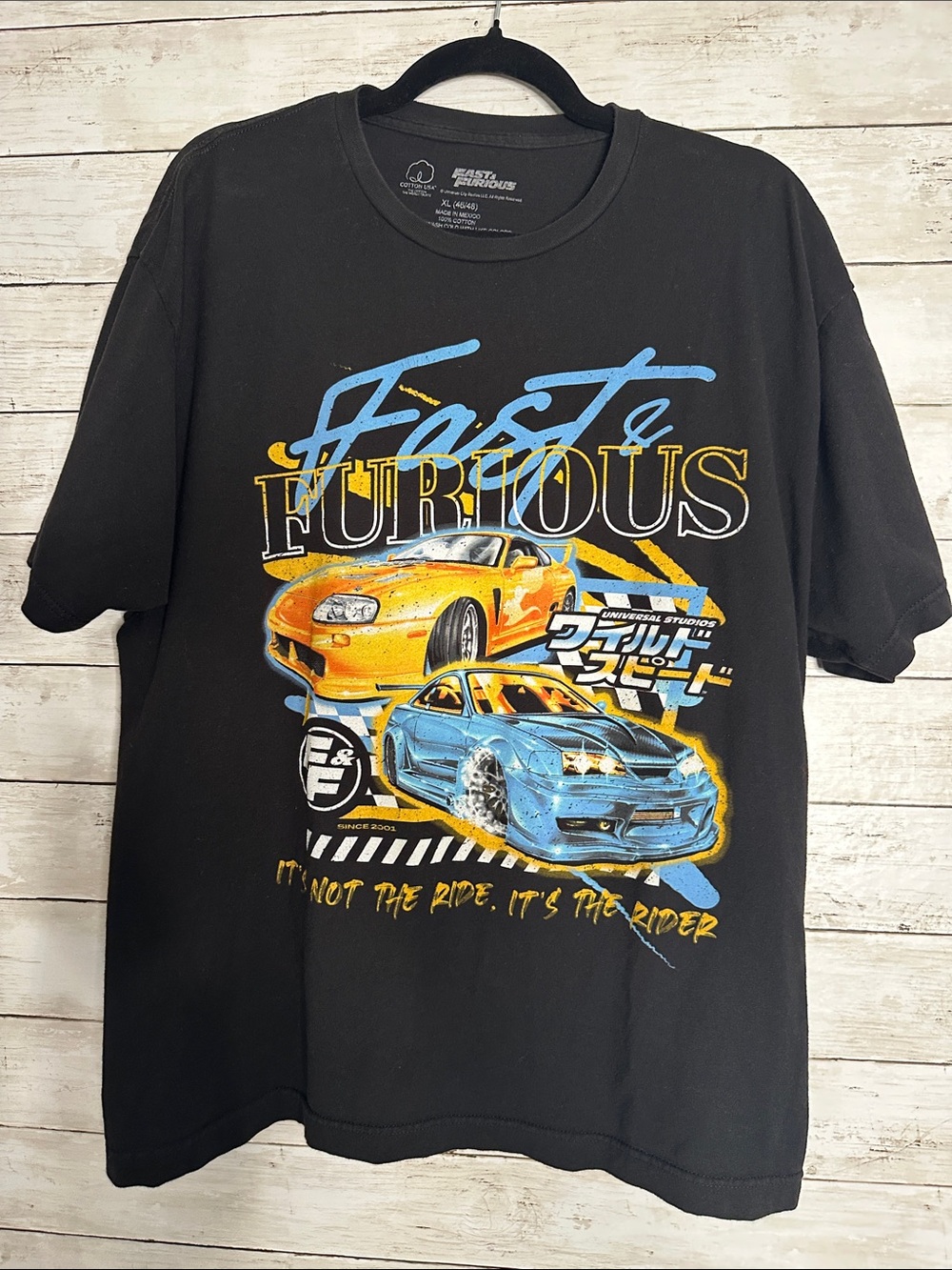 Fast & Furious Graphic Tee Shirt Men's XL Black Graphic Tee cotton USA fabric